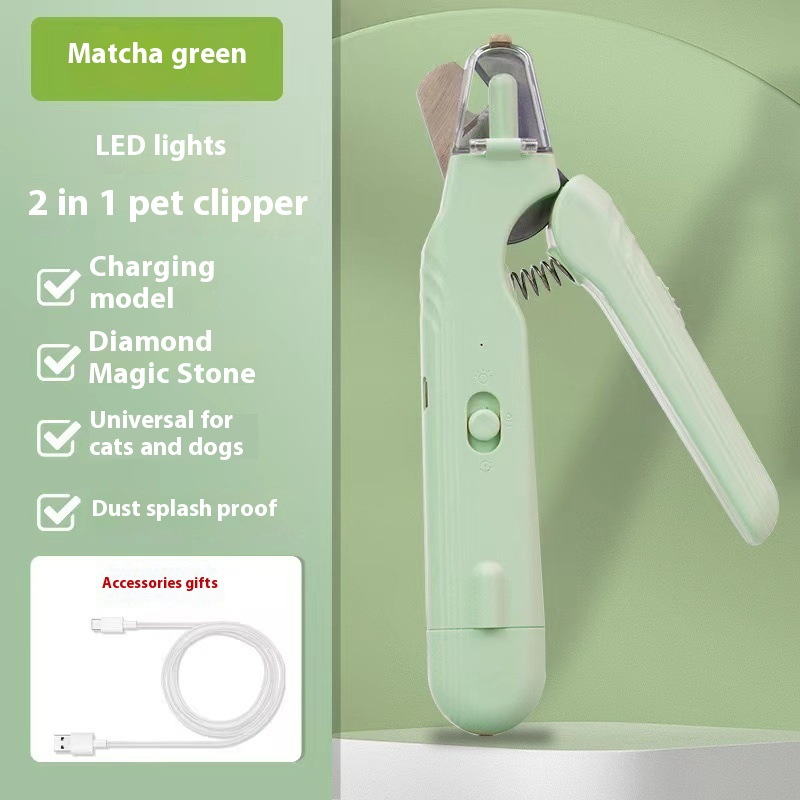 BasilStar 2-in-1 LED Pet Nail Clippers