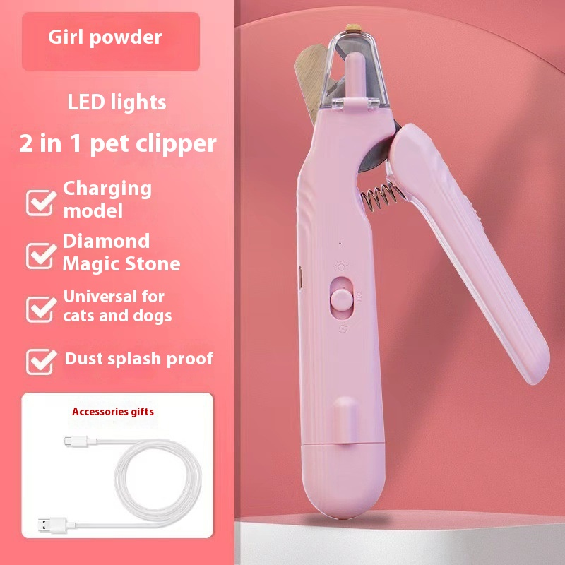 BasilStar 2-in-1 LED Pet Nail Clippers
