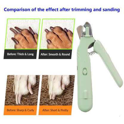 BasilStar 2-in-1 LED Pet Nail Clippers