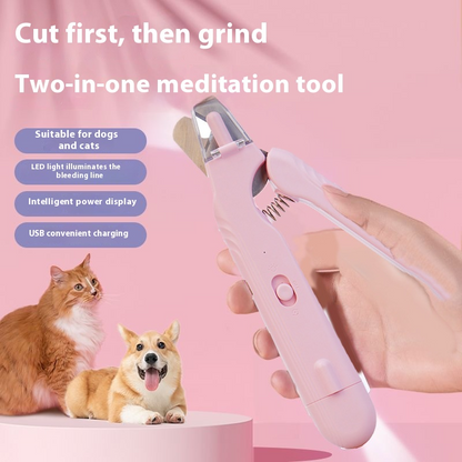 BasilStar 2-in-1 LED Pet Nail Clippers
